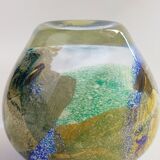 Murano glass vase with gold leaf inclusion, 12 cm, Italy