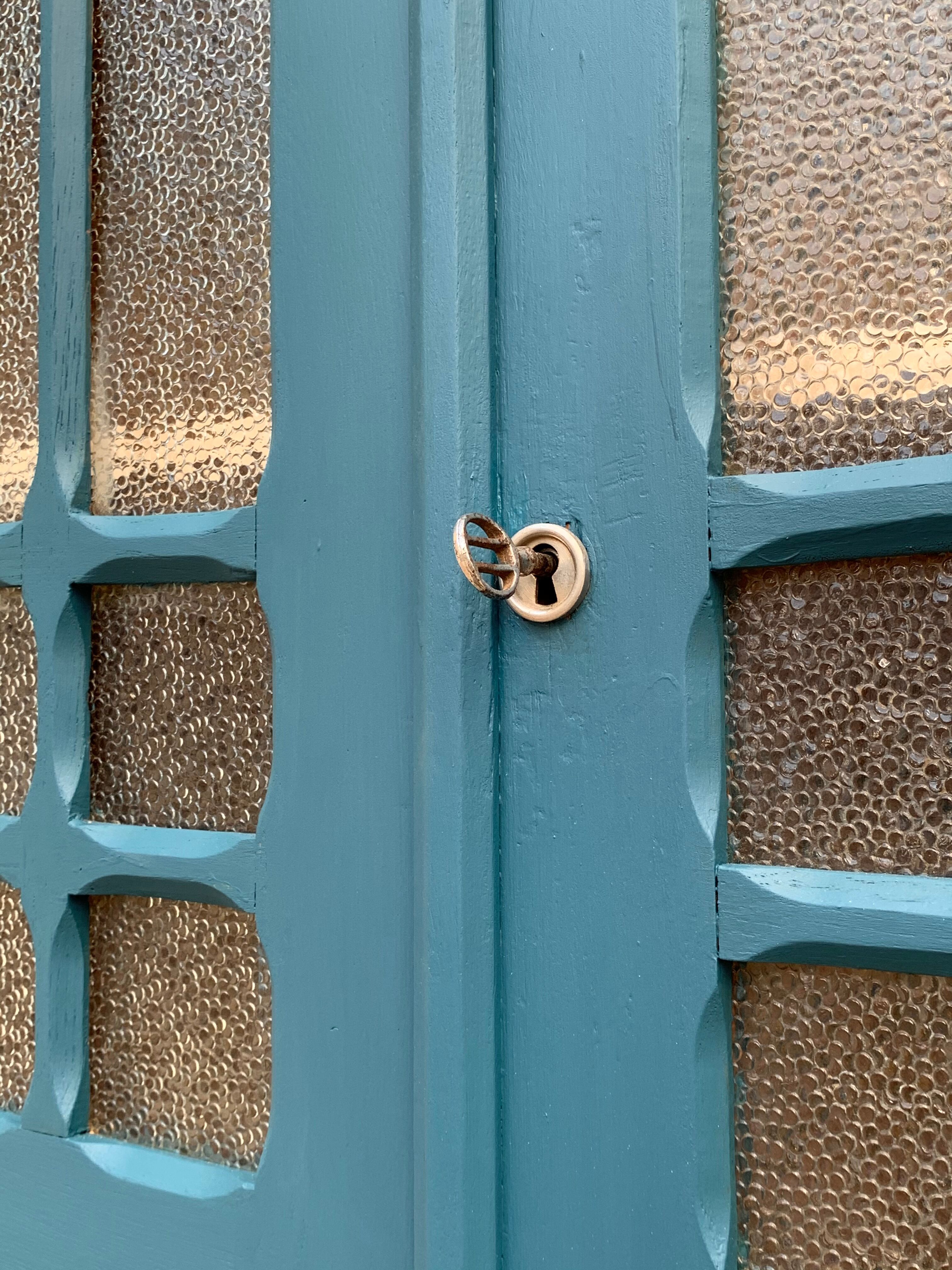 Glass-glazed Parisian wardrobe 1950