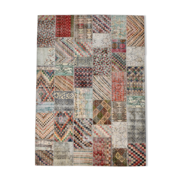 8x11 multicolor vintage patchwork rug 349x250cm