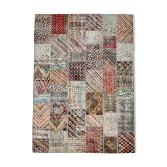 8x11 multicolor vintage patchwork rug 349x250cm