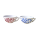 Pair of lunches or chocolate cups in sarreguemines kind of earthenware