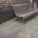 Old bench cast iron base and wooden slats