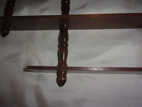Old small turned wooden shelf