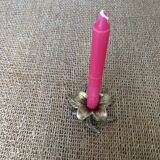 Golden bronze flower candle holder
