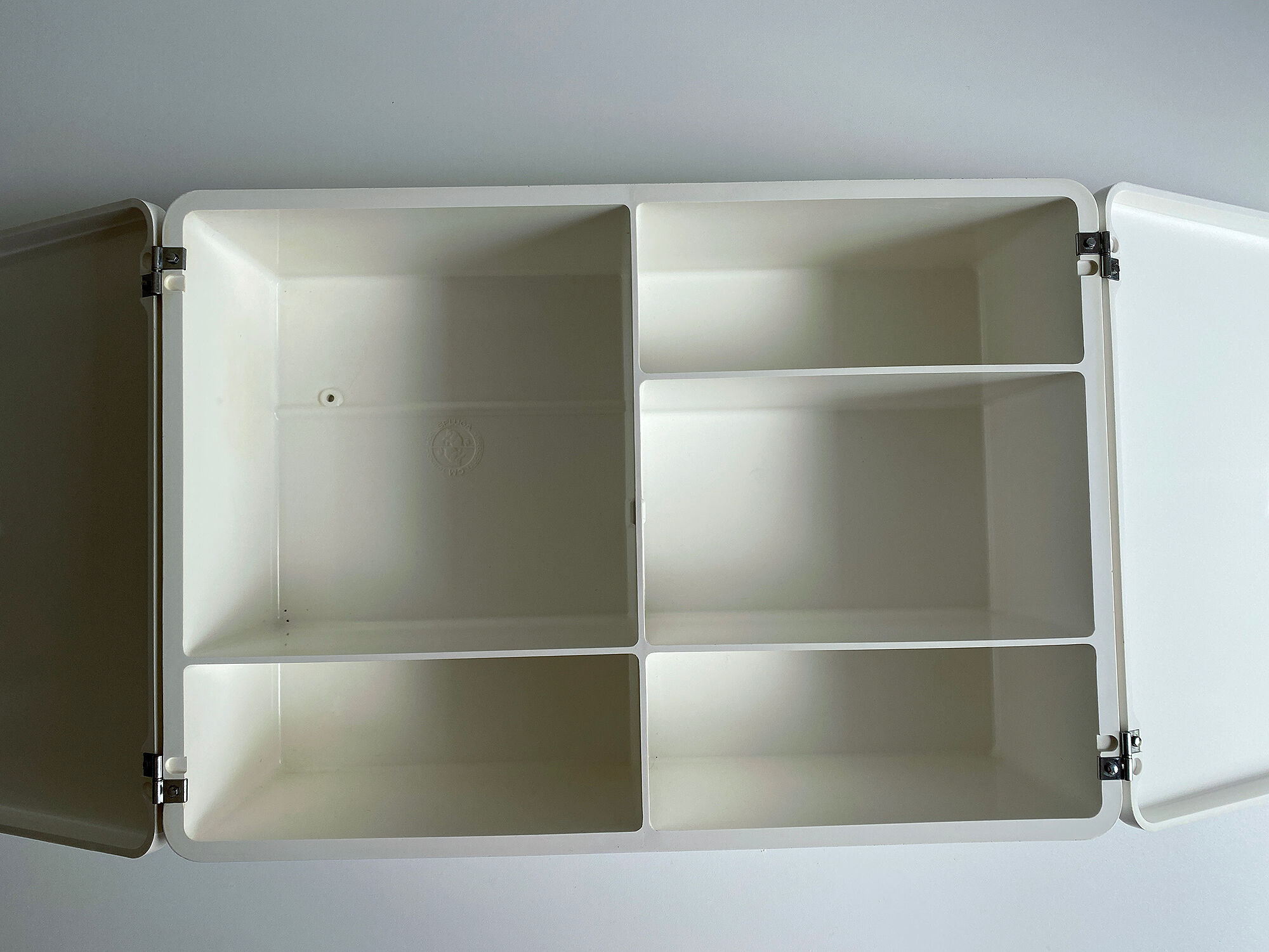 Pharmacy Cabinet Vintage Storage, Italy, 60s, White Melamine