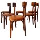 Bistro Wood Chairs, Set of Six, Italy 1950