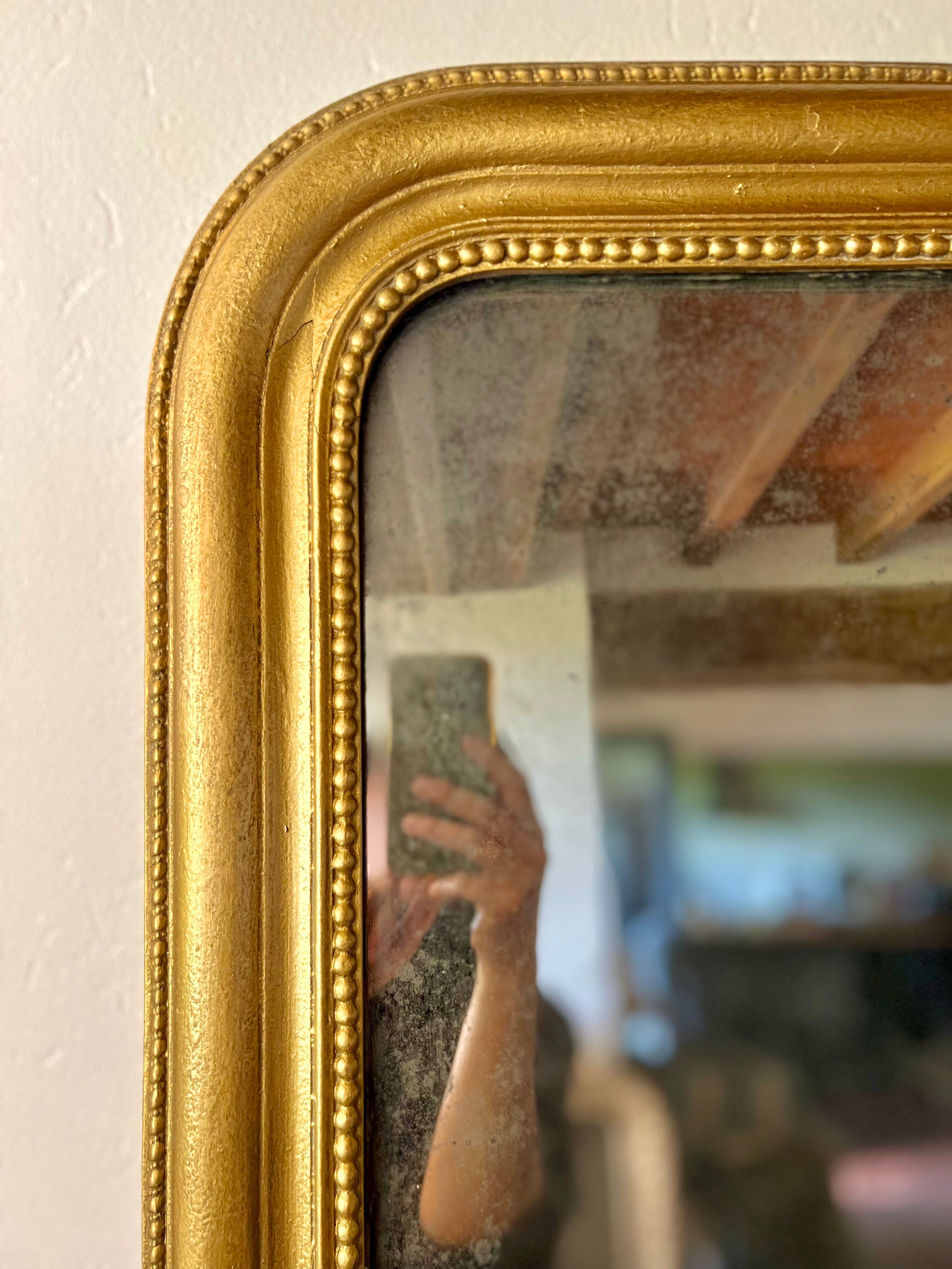 Louis Philippe mirror, mercury-glazed