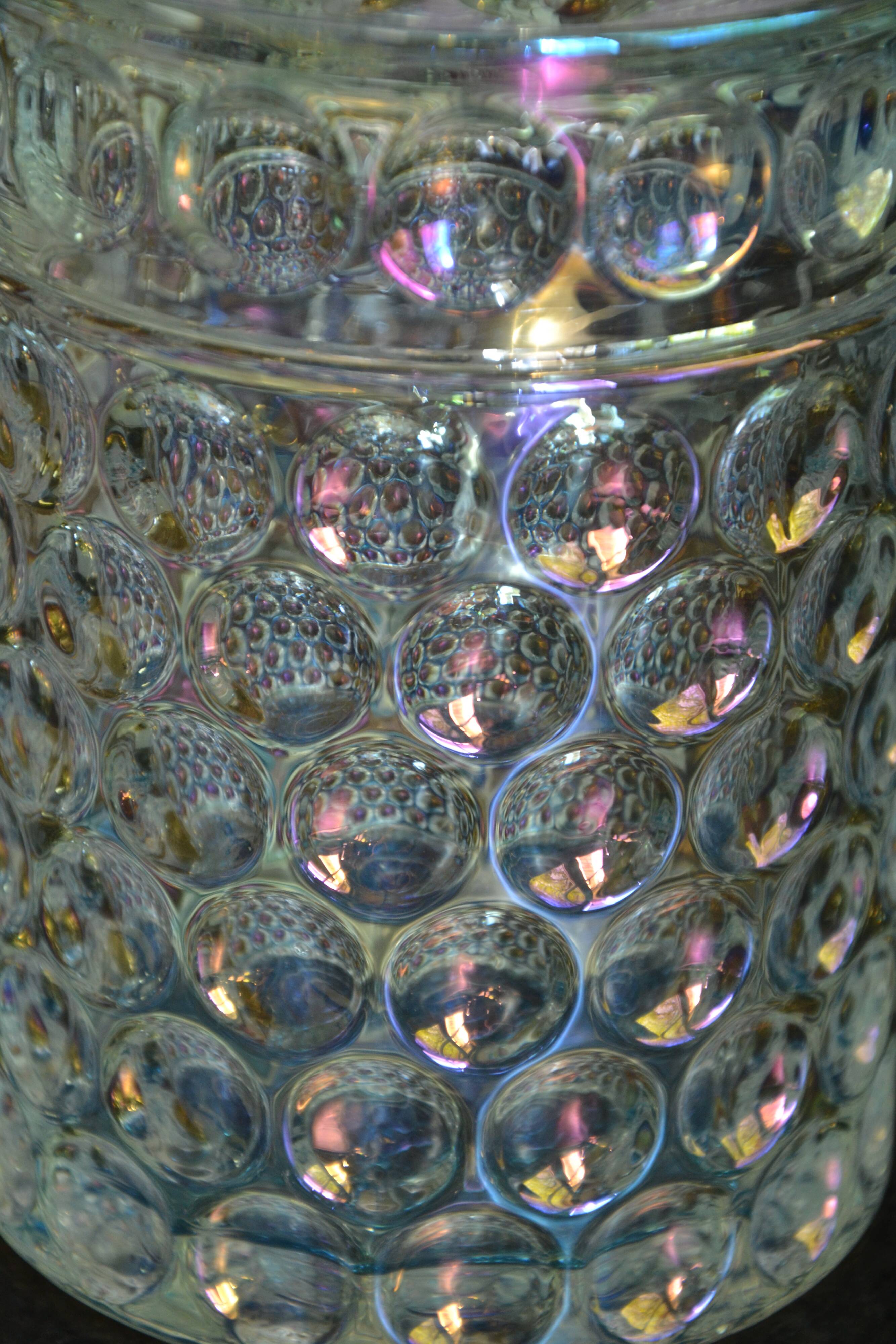 Molded-pressed glass jar/candy dish