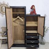 Wardrobe combo linen closet dresser Parisian patina
