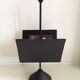 Minimalist Black Italian Magazine Rack by Porada Arredi, 1980s