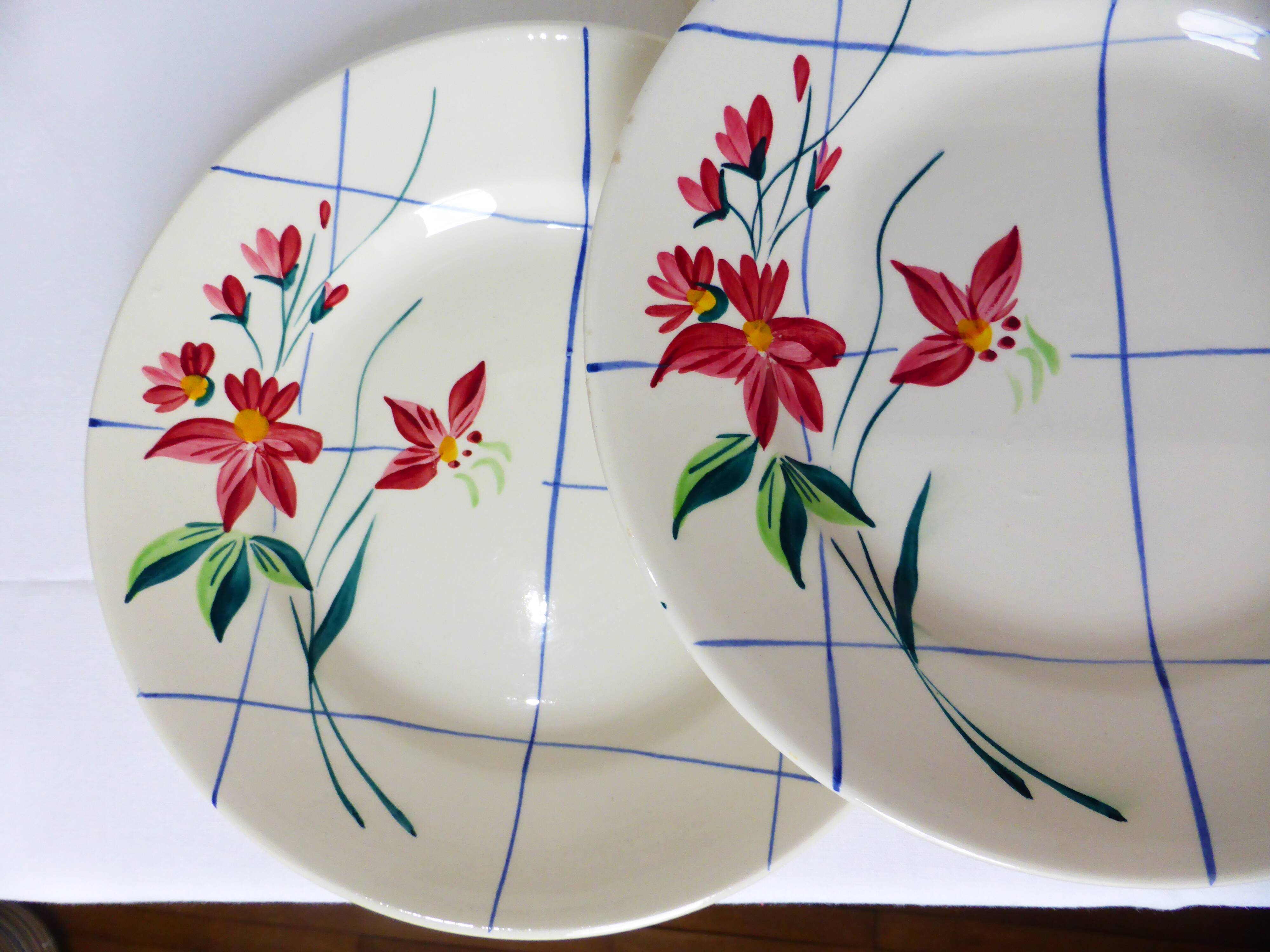 4 vintage flat plates of Niderviller model Saumur 220542