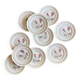 Set of 10 vintage dessert plates - Moulin des Loups