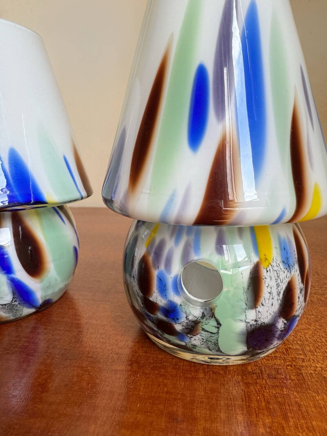 Vintage Murano glass tealight holders (X2)