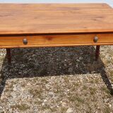 Table or desk with 1 caramel patina drawer
