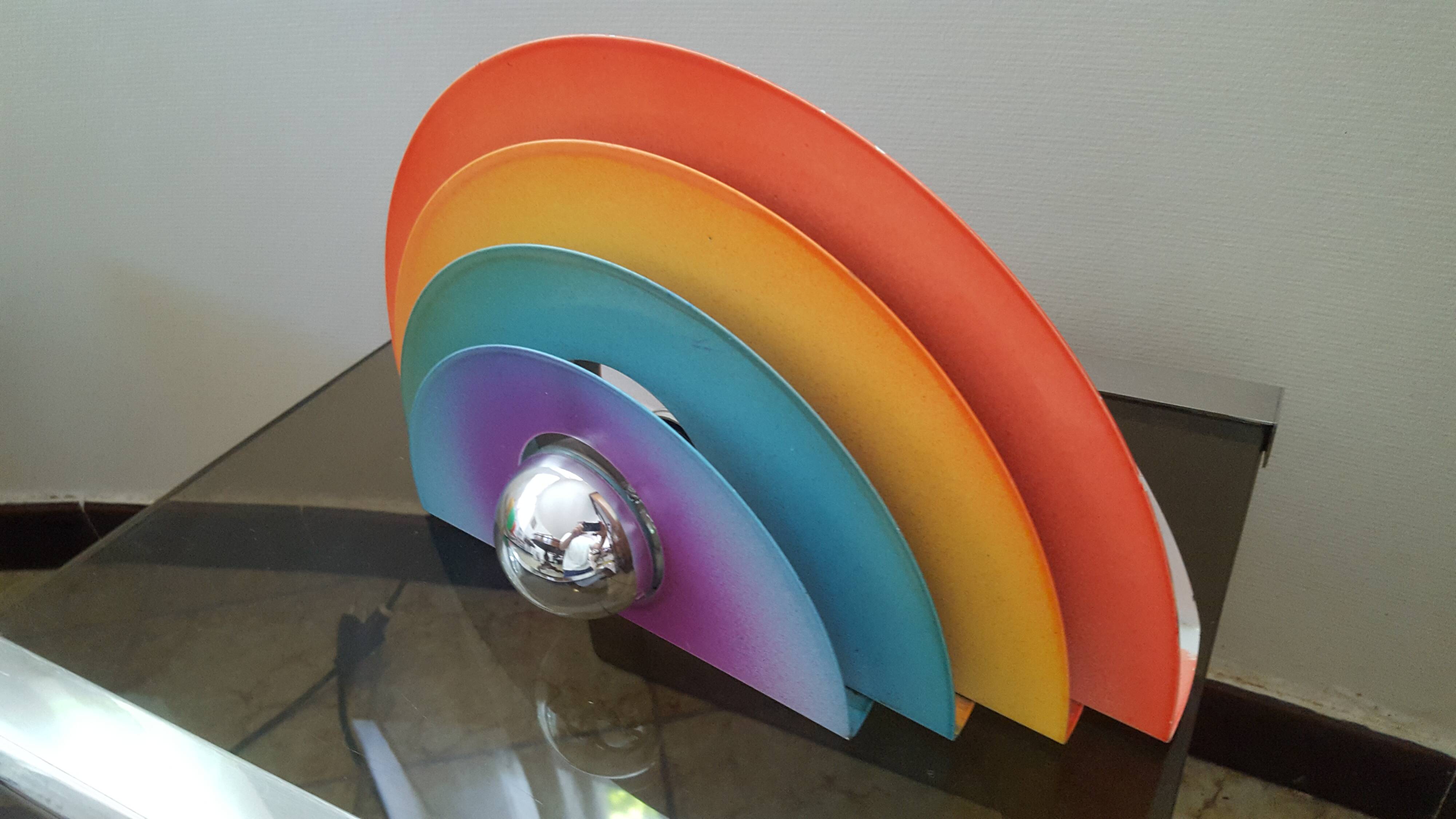 Metal design rainbow lamp