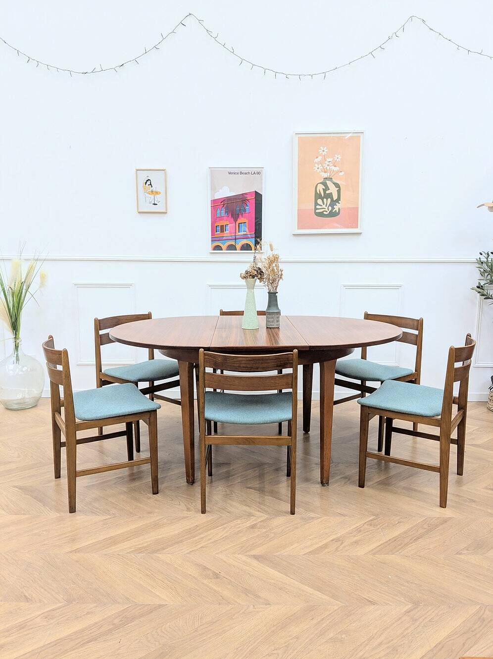 6 chaises vintage design scandinaves
