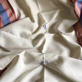 Colored striped linen tablecloth