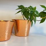 HAMMERED COPPER CACHE-POTS 1960s