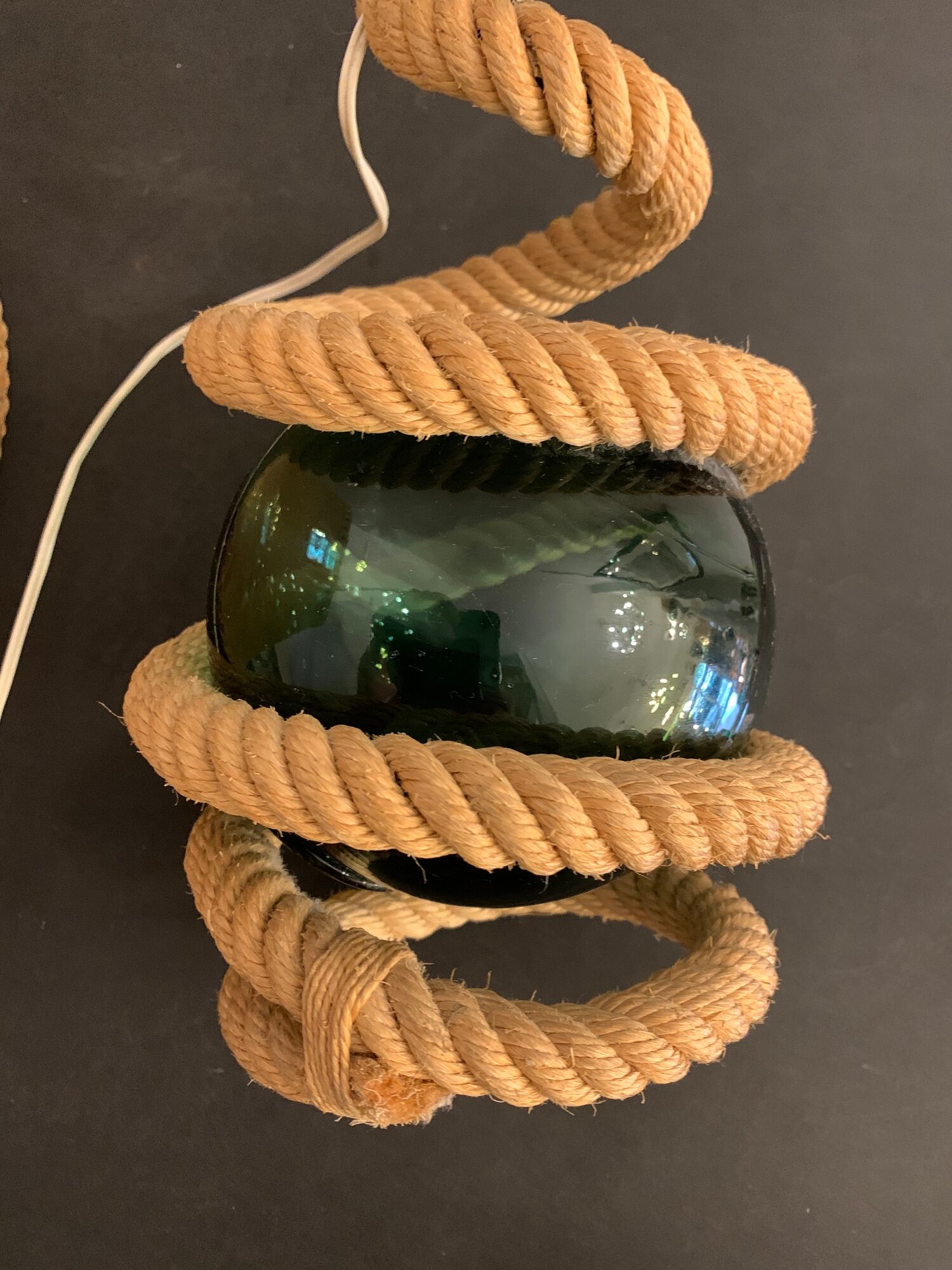 Rope lamp, handmade in the 70s