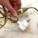 Living room lamp bedside pottery Ludovic and wool 50s vintage
