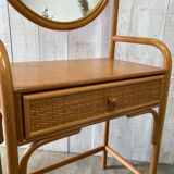 Vintage rattan dressing table