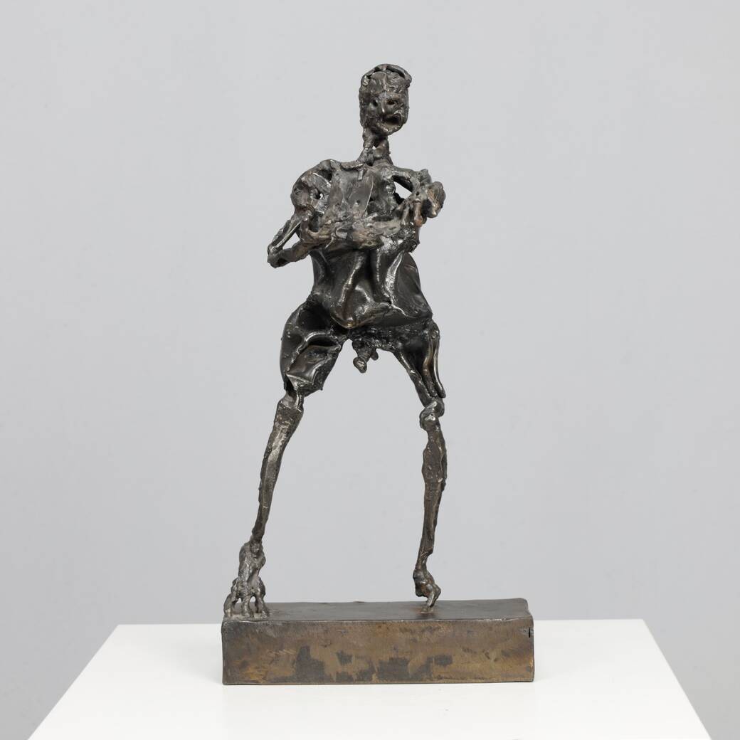 Expressive standing figure by Anthony Binstead, Belgium 1980s
