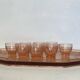 Liqueur service Tray + 10 glasses
