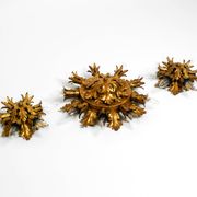 Set of three beautiful 1960s Italian ceiling or wall lamps by Banci Firenze