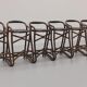 Tabourets de bar en bambou de milieu de siècle, design Horsnæs, Danemark, 1970.