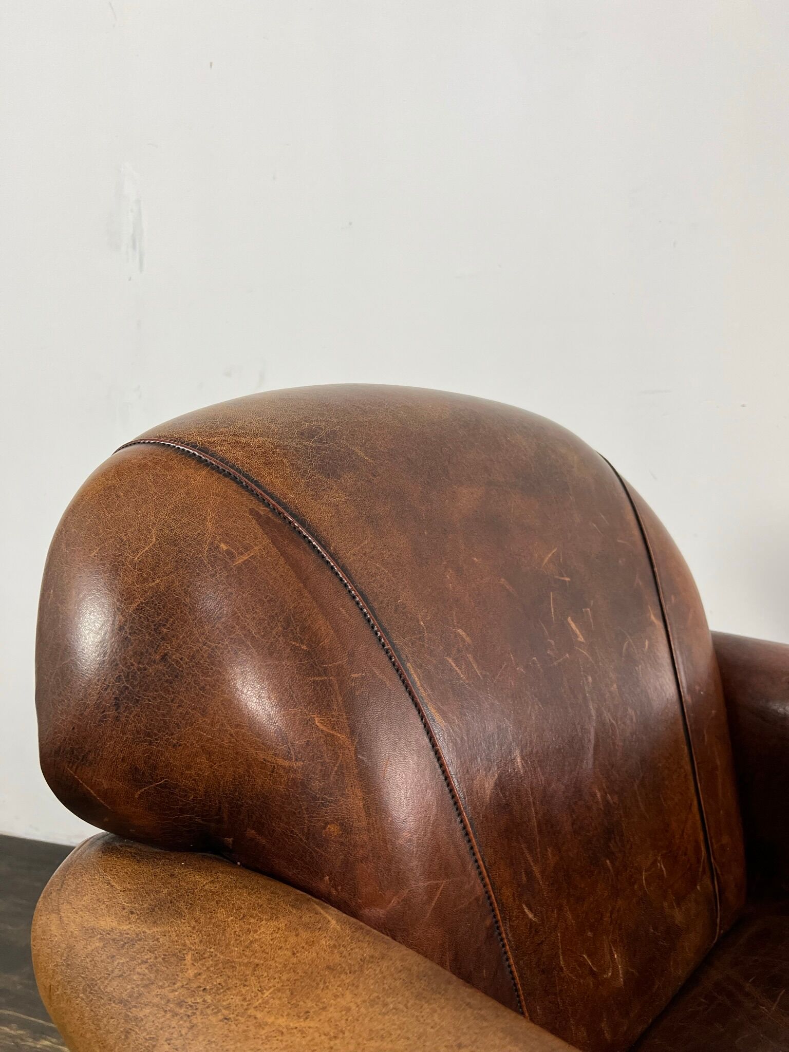 Club chair sheep leather