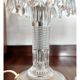Michelotti Crystal Glass Prism Boudoir Parlor Lamps 1950s