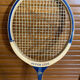 Vintage dunlop badminton racket wood + sports cover #e240