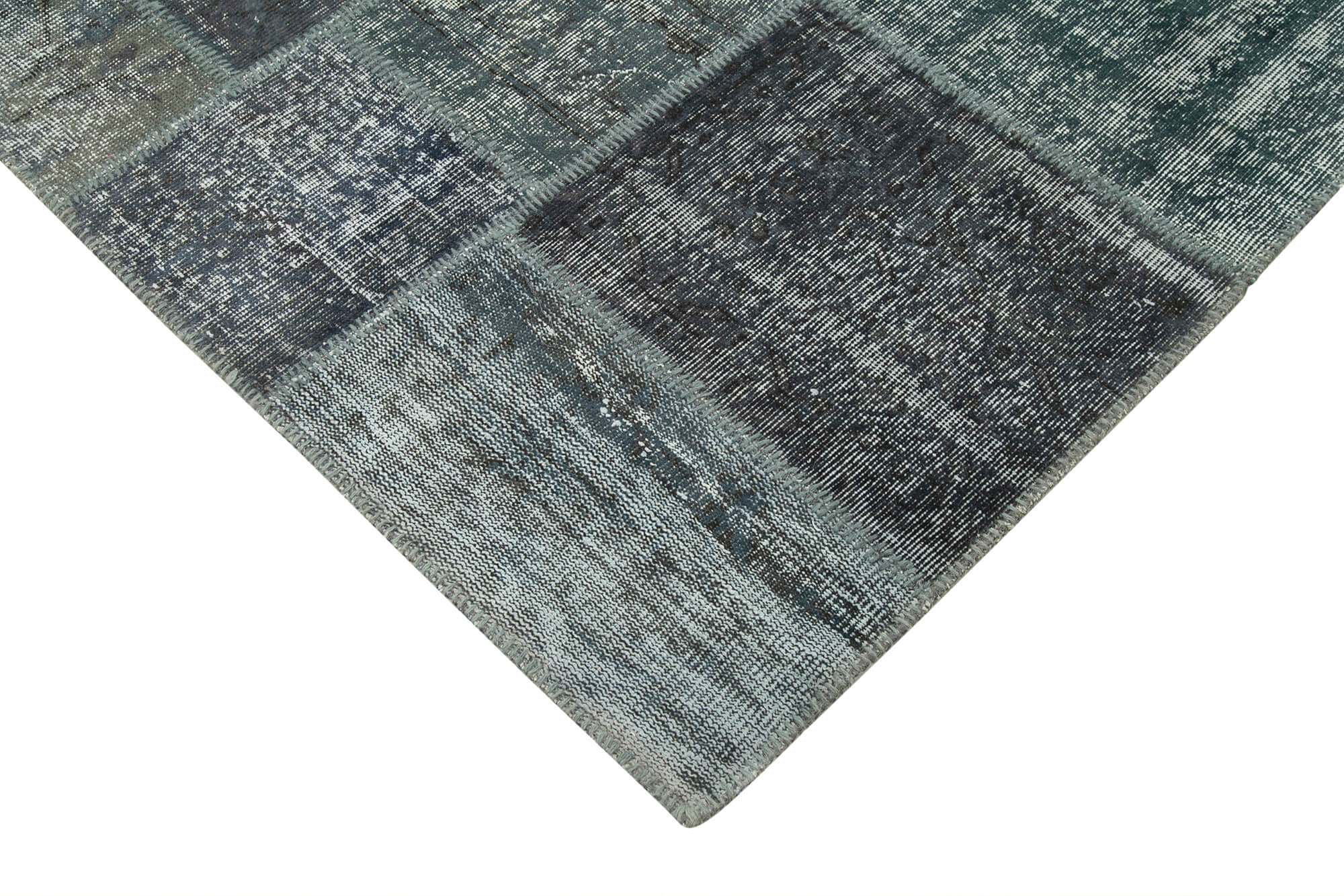 Tapis oriental vintage 205 cm x 303 cm gris patchwork tapis