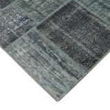 Handwoven Oriental Vintage 205 cm x 303 cm Grey Patchwork Carpet