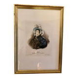 Tableau  « l’hiver » par Émile Lassalle , cadre doré