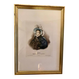 “Winter” painting by Émile Lassalle, gold frame