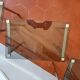 3 nesting tables from the 1970s in smoked glass.