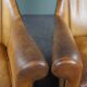 Pair of vintage sheep leather Art Deco armchairs by Bart van Bekhoven
