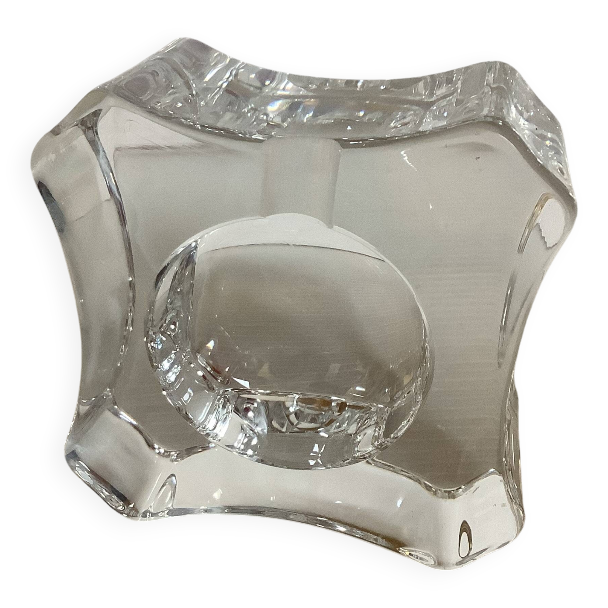 Individual ashtray signed Sèvres crystal