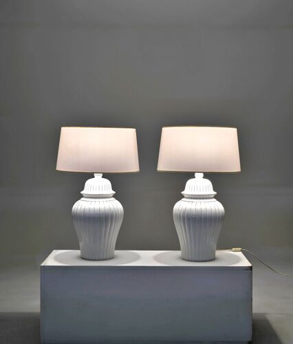 Paire de lampes de table par Tommaso Barbi 1970s