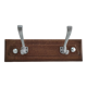 Portemanteau chêne massif patiné et patères aluminium vintage