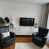 MAILLOL 3-seater sofa and 2 armchairs in leather - by DUVIVIER