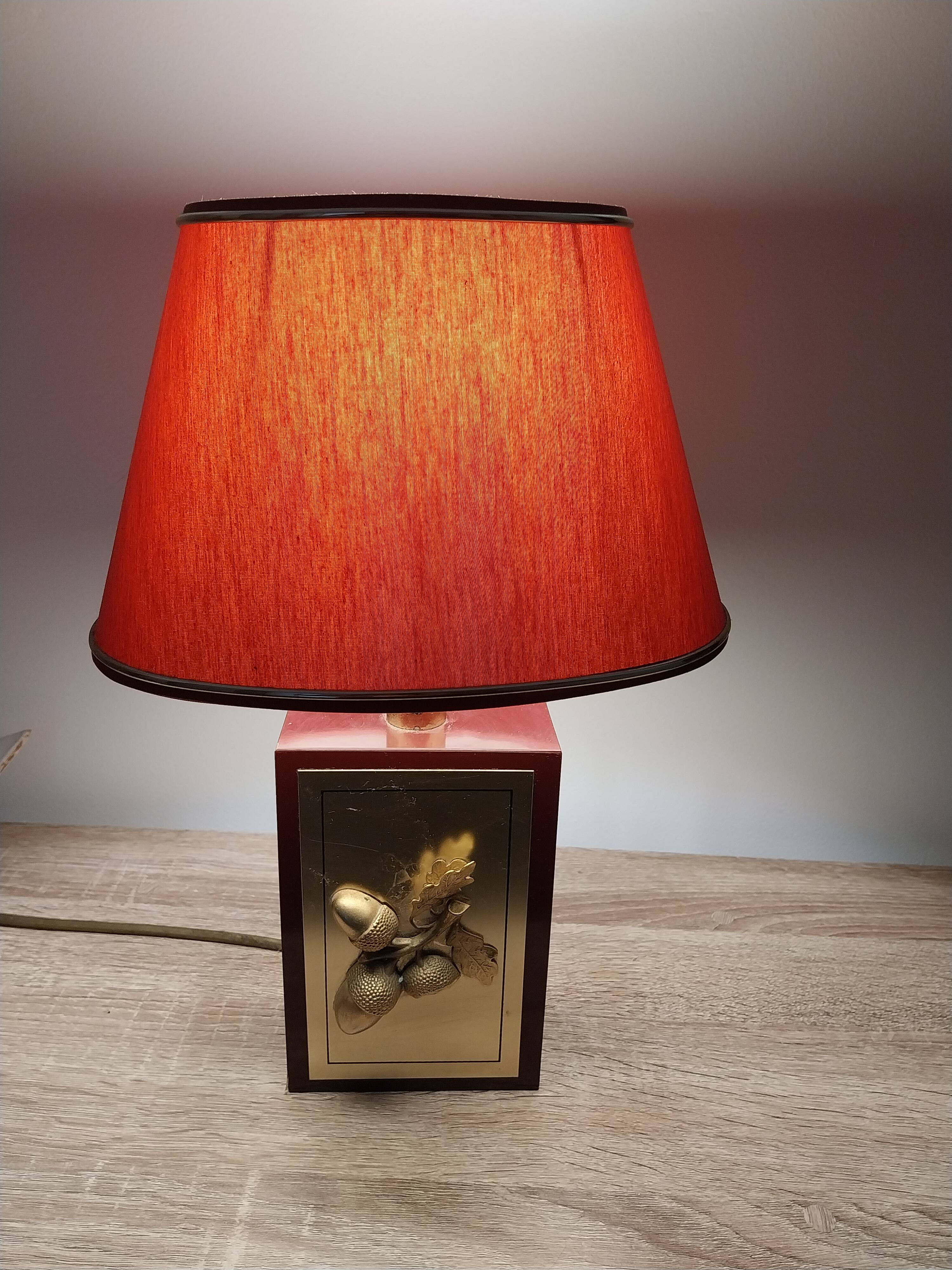Vintage lamp le dauphin with acorn decoration from the 1970s/80s.
