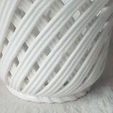 Vintage woven earthenware planter