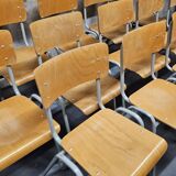 Lot of 18 vintage stackable bistro chairs 1970