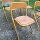 Lot de 4 chaises d'écolier vintage