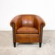 Vintage sheep leather club chair tub by Lounge atelier