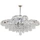 Diamond-cut faceted glass chandelier Bakalowits Vienna, Austria, 1950s