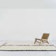 Tapis blanc-noir marocain fait main traditionnelle 250cmx150cm