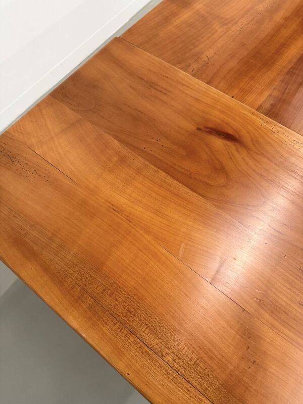 Table de ferme merisier avec allonges 260cm